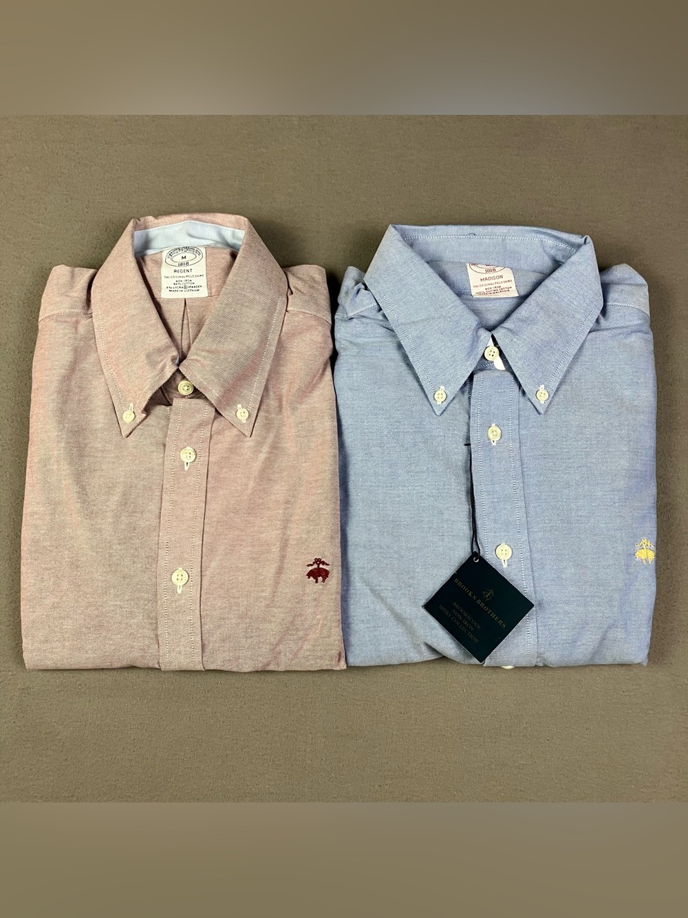 (Lot of 2) Brooks Brothers Men's Size M Long Sleeve Button Down Shirts (NWT). Li